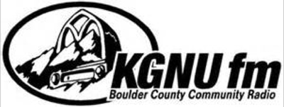 One KGNU logo – they've had many over the years.